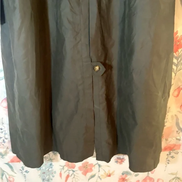 Vintage Ralph Lauren Olive Coat with Brown Collar - Picture 8 of 10